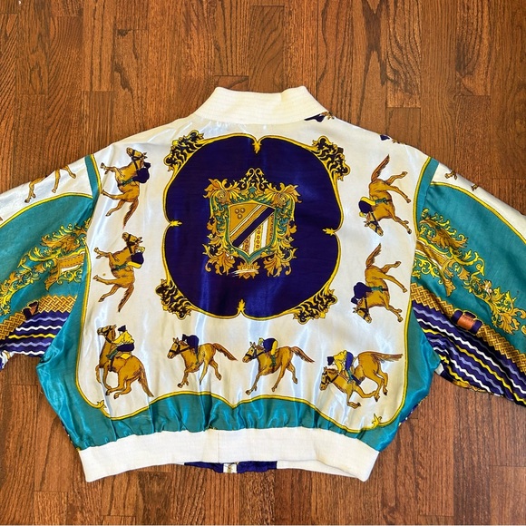 Vintage Equestrian Satin Bomber - Picture 4 of 11